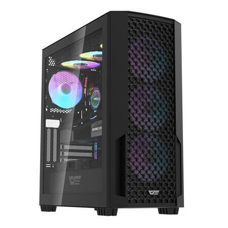 COMPUTER CASE DARKFLASH DF2100 + 4 ARGB FANS (BLACK)