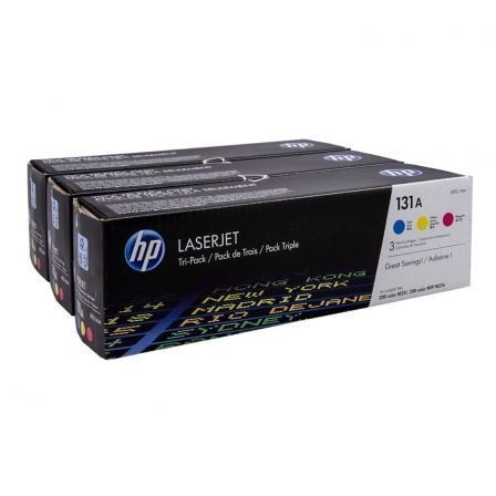 HP Pack Triplo de Toner LaserJet Original 131A Ciano/Magenta/Amar