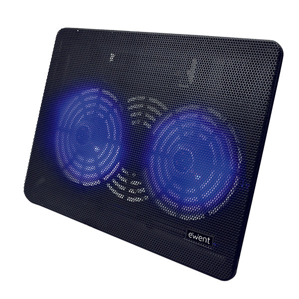 EWENT NOTEBOOK COOLING 17" 2 SILENT LED FAN USB