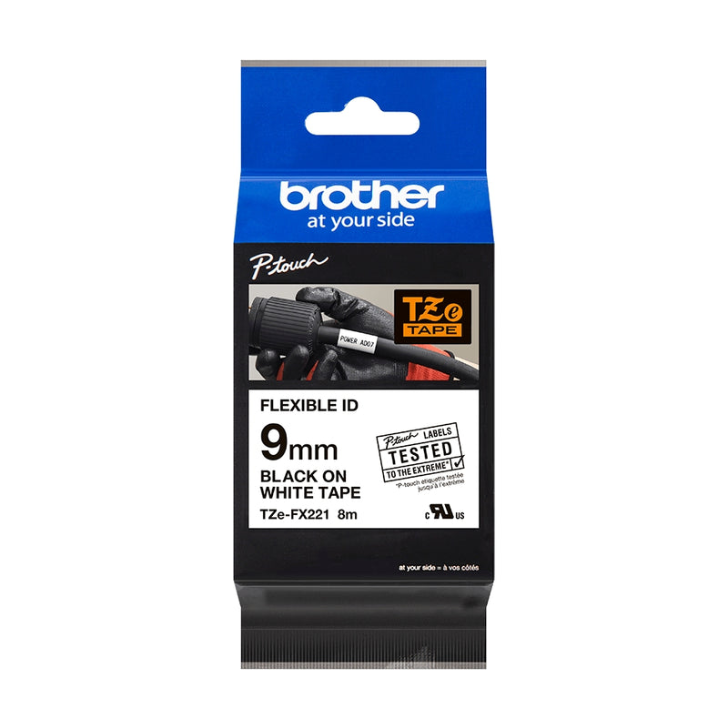 Brother TZe-FX221 etiquetadora Preto sobre branco