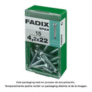 CAIXA S 15 UNID. PARAFUSO ROSCA CHAPA CR AUTOT. 4,2X22MM FADIX