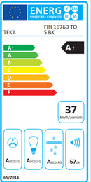 Teka FIH 16760 TOS Downdraft Preto 630 m³/h A+
