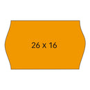 APLI ETIQUETAS NARANJAS REMOVIBLES 26X16MM PARA MAQUINAS DE PRECI