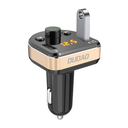 CARREGADOR DE AUTOMÓVEL DUDAO R2PRO, 3-EM-1, 2X USB, TRANSMISSOR