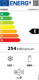 FRIGORÍFICO COM CONGELADOR HISENSE RT600N4WC2