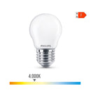 LÂMPADA ESFÉRICA LED E27 4,3W 470LM 4000K LUZ DIA Ø4,5X7,8CM PHIL