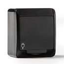TOMADA C/ TERRA LATERAL ESTANQUE IP44, 16A 250 V, PRETO