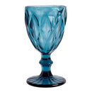 TAÇA DE VIDRO COM RELEVO MODELO AQUA, 250 ML, 4 UN.
