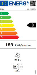 CONGELADOR VERTICAL DE ENCASTRE TEKA RSF73385FI