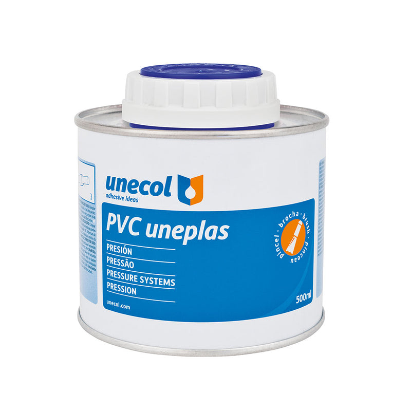 PVC UNEPLAS, EMBALAGEM METÁLICA 500ML COM PINCEL A2041 UNECOL