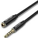 CABLE ESTÉREO VENTION BHCBH JACK 3.5 MACHO - JACK 3.5 HEMBRA 2M N