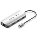 DOCKING USB TIPO-C VENTION TQHHB 1XHDMI 4K 3XUSB 1XUSB TIPO-C PD