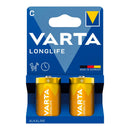 BATERIA ALKALINA LONGLIFE C - LR14 (BLISTER DE CARTÃO 2 PEÇAS) Ø2