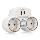 ADAPTADOR COM 2 TOMADAS 2P+T SCHUKO E 2 USB (A+C), BRANCO