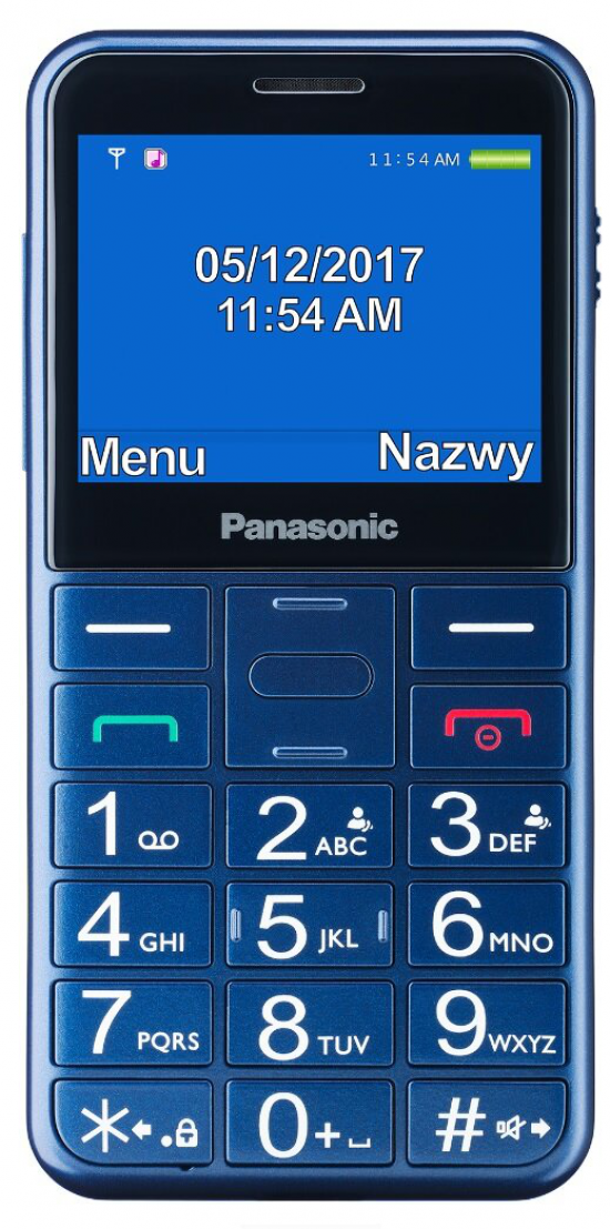 TELÉFONO MÓVIL PANASONIC KX-TU155EXCN PARA PERSONAS MAYORES AZUL