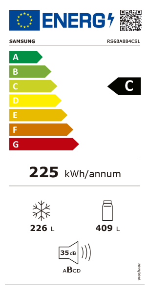 Samsung RS68A884CSL frigorífico americano Independente 635 l C Pr
