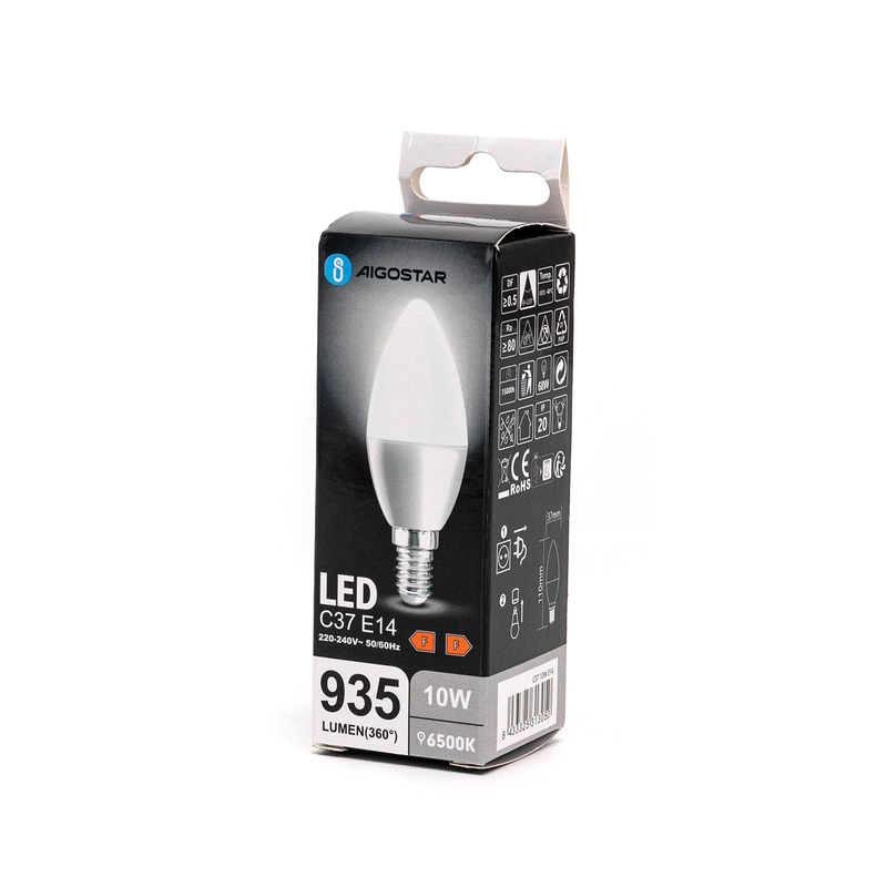 LED C37 E14 10W 6500K