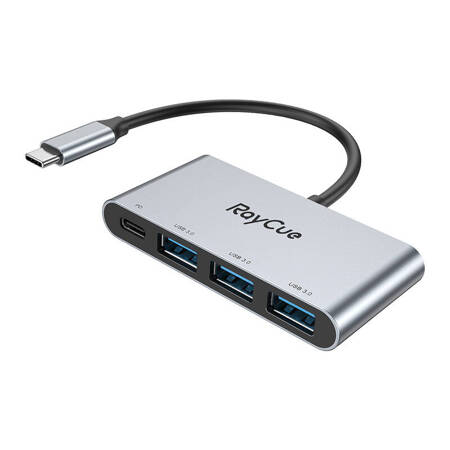 CONCENTRADOR 4 EM 1 RAYCUE USB-C PARA 3X USB-A 3.0 5GBPS + PD 3.0