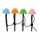 ESTACA LED EM FORMA DE COGUMELO MULTICOR COM 8 FUNÇÕES PARA EXTER