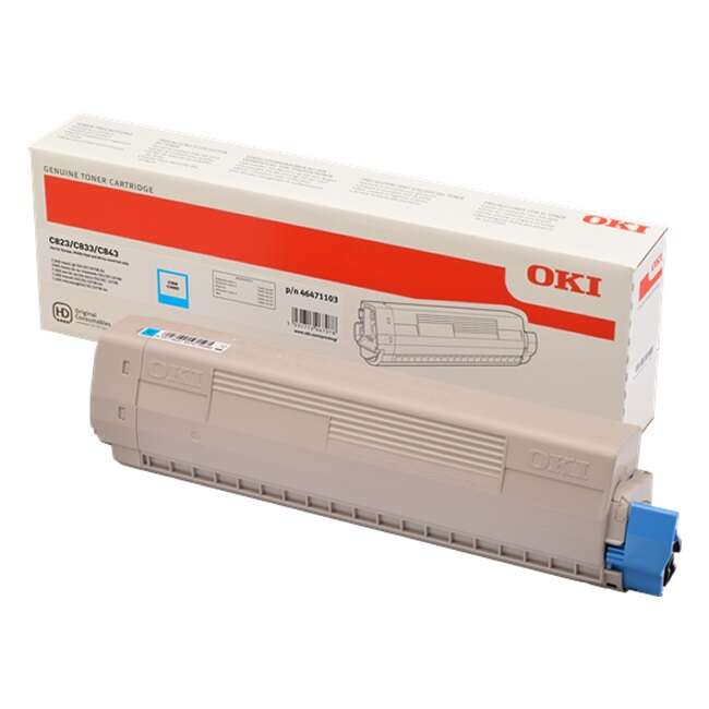 TONER ORIGINAL OKI C823/833/843 CYAN 7K - 46471103