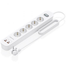 REGLETA CON INTERRUPTOR AISENS ASPS-2A2C14-W 5 TOMAS DE CORRIENTE