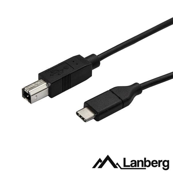 CABO USB-C 2.0 MACHO  USB-B MACHO 3M LANBERG