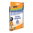 BOLÍGRAFOS DE TINTA DE ACEITE BIC CRISTAL ORIGINAL 516352 10 UNID