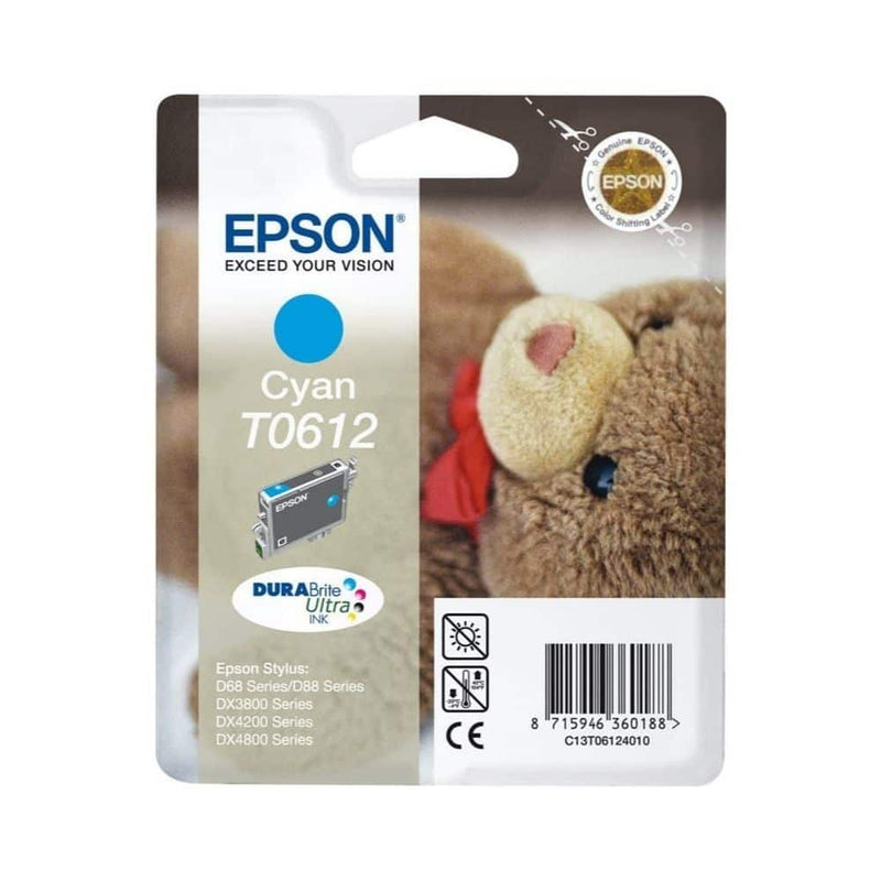 Epson Teddybear Tinteiro Cyan T0612 Tinta DURABrite Ultra