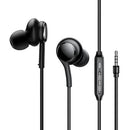 WIRED EARPHONES JR-EW02, HALF IN EAR (BLACK)