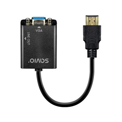 ADAPTADOR HDMI (M) - VGA (H) + MINI JACK 3.5 MM