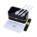 KIT HERMÉTICO RECT 2 CAPAS 1200ML + TALHERES PRETOS EXPERT SG4515