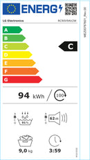 MÁQUINA DE SECAR ROUPA LG RC-90V9AV2W 9KG