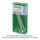 CAIXA M 2 UNID. PARAFUSO METRICO CAB HEX+PORCA ZINCO M 8X100MM FA