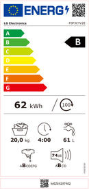 MÁQUINA DE LAVAR ROUPA LG F0P3CYV2E 20KG PRETA