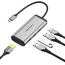 DOCKING USB TIPO-C VENTION CNBHB 1XHDMI 3XUSB 1XUSB TIPO-C GRIS