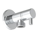 VÁLVULA ANGULAR MODELO DECO COM ALÇA REDONDA, PRATEADA, ½ X ½ POL