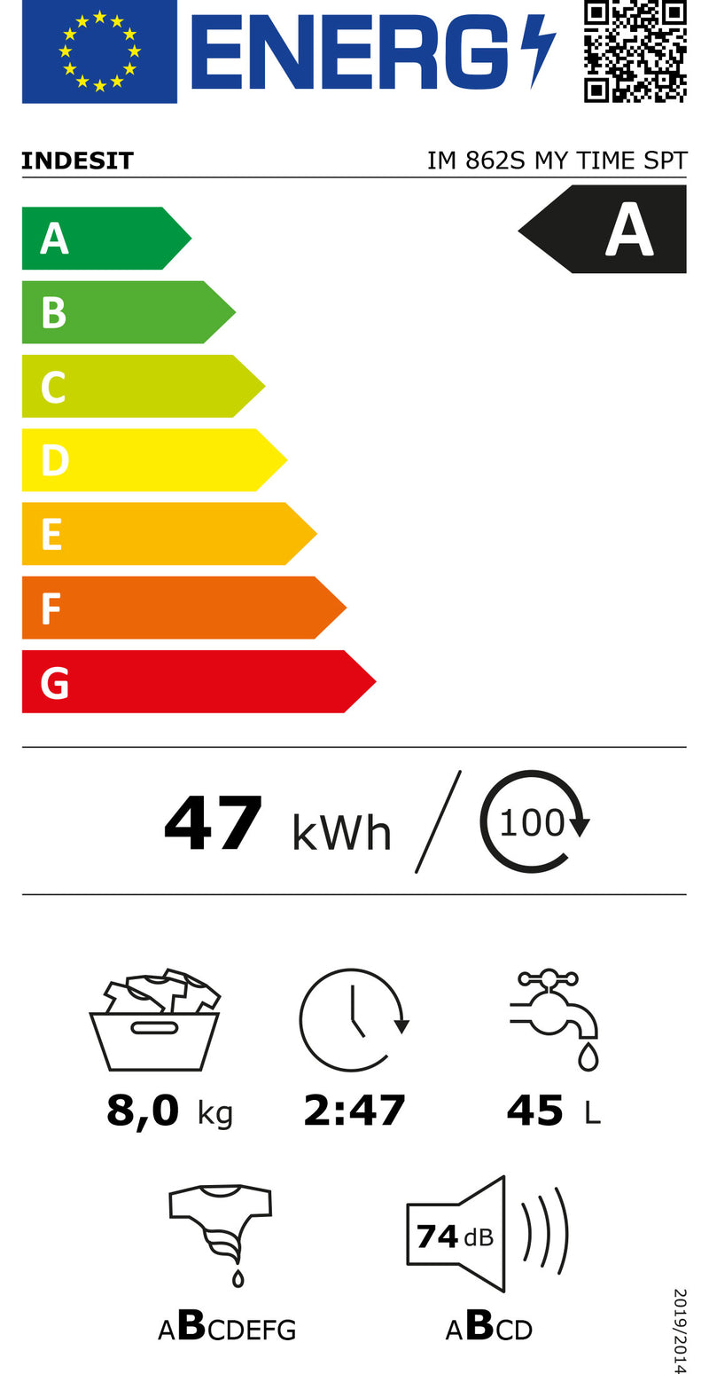 MÁQUINA DE LAVAR ROUPA INDESIT 8KG 1200RT (A)