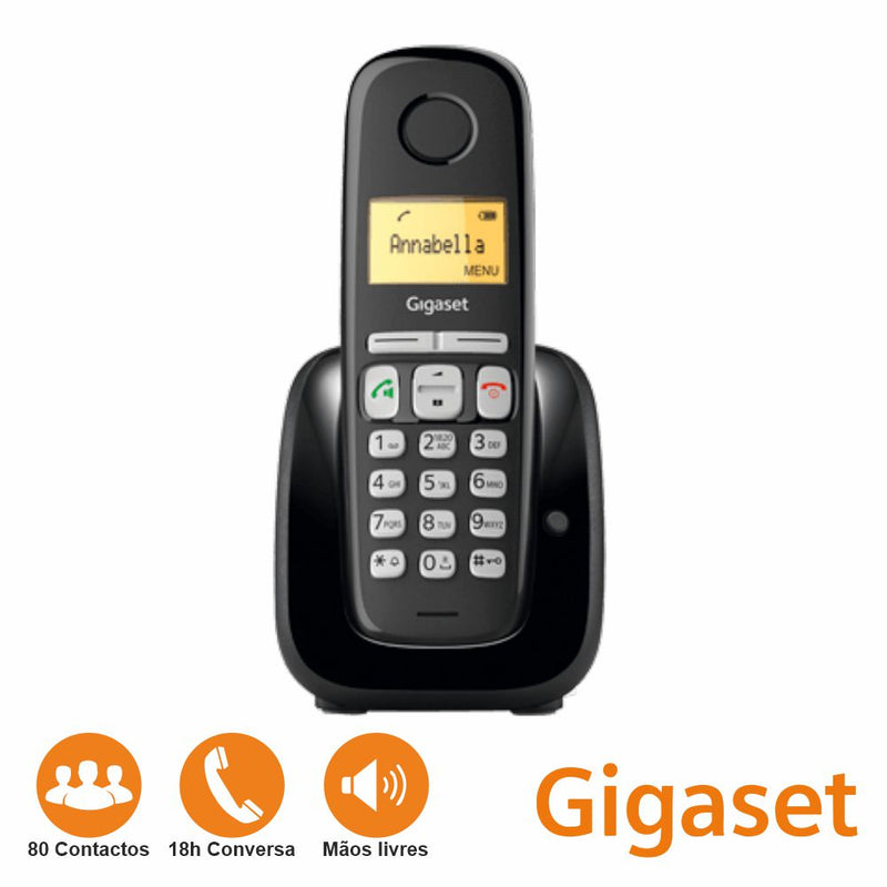 TELEFONE S FIOS A280 PRETO GIGASET