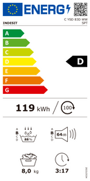 SECADOR DE ROUPA INDESIT - CYSD83DWW SPT