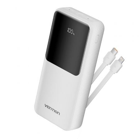 POWERBANK 20000MAH VENTION FHPW0 22.5W BLANCA INCLUYE CABLE USB T