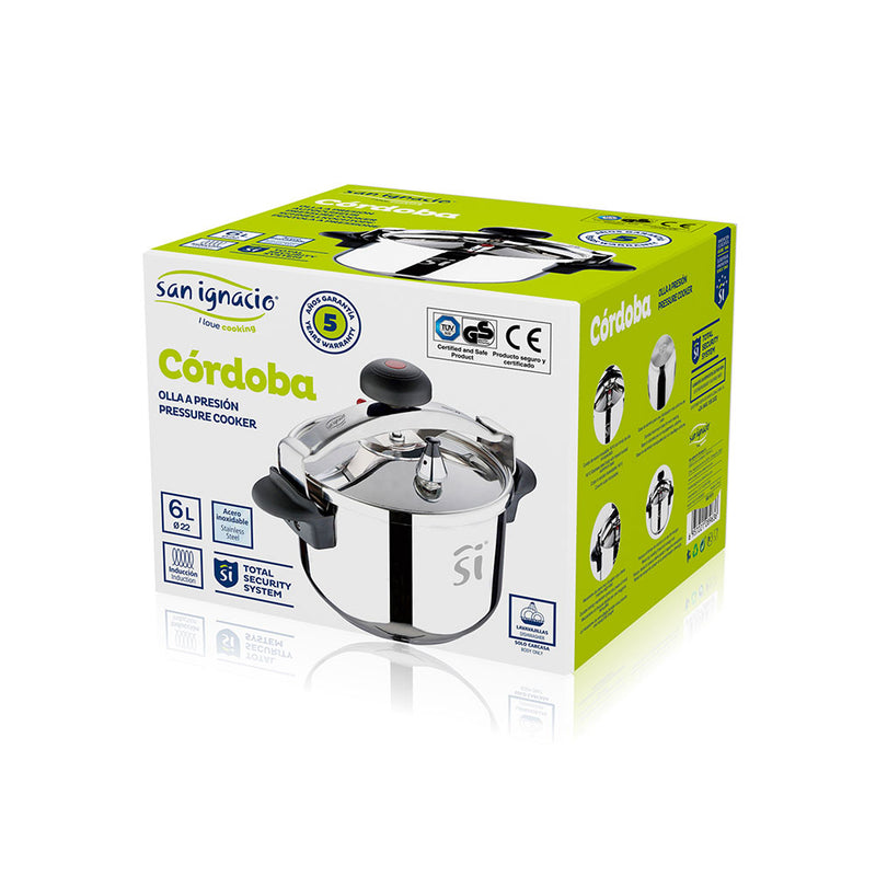 PANELA DE PRESSÃO Ø22CM 6L INOX CORDOBA SG1511 SAN IGNACIO