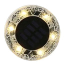 ESTACA SOLAR REDONDA DE CRISTAL MOSAICO, 6 LEDS, 7 LM, Ø11,5 X 13