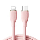 CABO COLORIDO 30W USB C PARA LIGHTNING ROSA