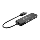 ADAPTADOR ORICO HUB, USB PARA 4XUSB (PRETO)