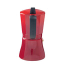 CAFETEIRA DE ALUMÍNIO DE 6 CHÁVENAS MOD: ´´PETRA´´ COR VERMELHO