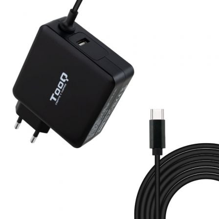 TooQ TQLC-USBC65PD adaptador e transformador Interior 65 W Preto