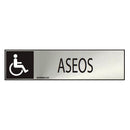 SINAL INFORMATIVO ´´ASEOS´´ DESABILITADO (INOX ADESIVO 0.8MM) 5