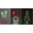 FIGURA DE NATAL NEON, 3 MODELOS VARIADOS