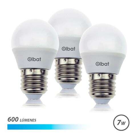 ELBAT PACK 3 BOMBILLAS - POTENCIA 7W - LUMENES 600 - TIPO DE LUZ