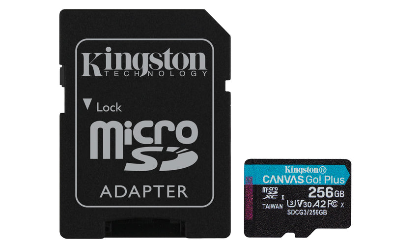 MICROSD KINGSTON CANVAS GO PLUS 256GB CLASS10 UHS-I U3 V30 A2(170